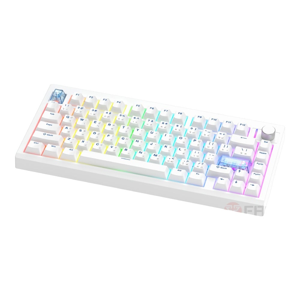 คีย์บอร์ดเกมมิ่ง Fantech Wireless MK921 White (Brown Switch)