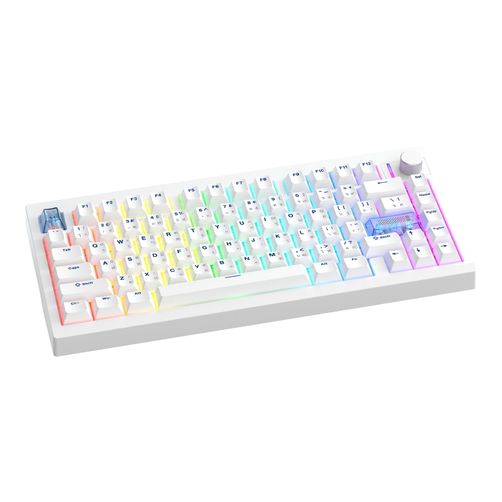 คีย์บอร์ดเกมมิ่ง Fantech Wireless MK921 White (Brown Switch)