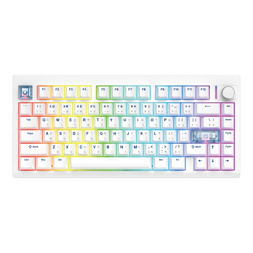 คีย์บอร์ดเกมมิ่ง Fantech Wireless MK921 White (Brown Switch)