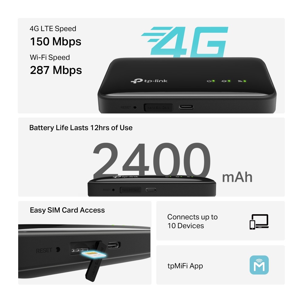 ไวไฟพกพา TP-Link M7005 4G LTE Mobile Wi-Fi
