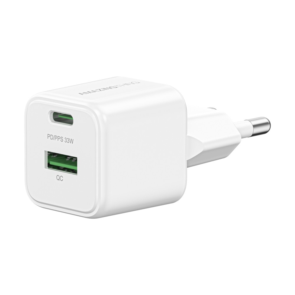 อะแดปเตอร์ AMAZINGthing Wall Charger 1 USB-A / 1 USB-C Explorer Pro GaN 33W White