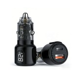 ที่ชาร์จแบตในรถ QPLUS Car Charger 1 USB-A / 1 USB-C (PD45W) Black