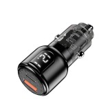 ที่ชาร์จแบตในรถ QPLUS Car Charger 1 USB-A / 1 USB-C (PD45W) Black
