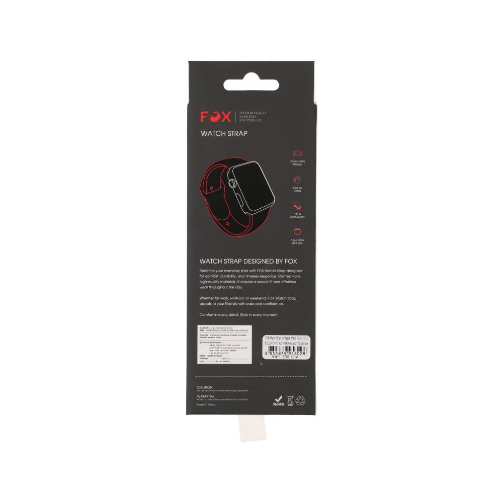 FOX สาย Apple Watch Strap (38/41/(S10&S11) 42mm) Active Woven Sport Black