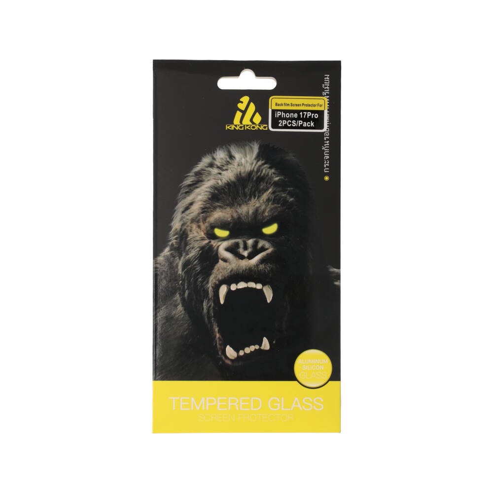 ฟิล์มกันรอยด้านหลัง KING KONG iPhone 17 Pro Black Protector Matte (Pack 2pcs)