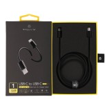 สายชาร์จ TITANV USB-C to USB-C 60W Super Fast Charge & Data Sync 1.5M. Knitting Black (TI-C09)