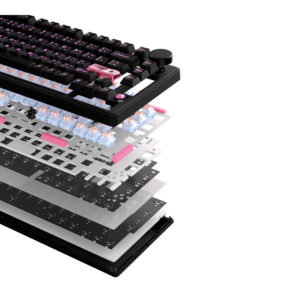 คีย์บอร์ดเกมมิ่ง Onikuma Hane MT706 81-key Triple-Mode Mechanical Black