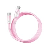 สายชาร์จ FOX USB-C to USB-C 60W Smooth Touch Silicone 2M (WI-C063) Pink