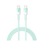 สายชาร์จ FOX USB-C to USB-C 60W Smooth Touch Silicone 2M (WI-C063) Green
