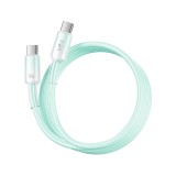 สายชาร์จ FOX USB-C to USB-C 60W Smooth Touch Silicone 2M (WI-C063) Green