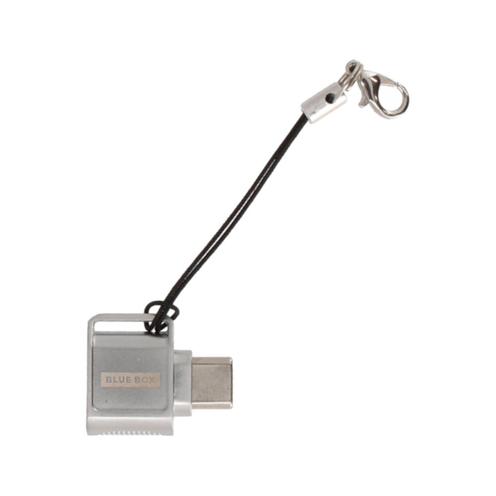 การ์ดรีดเดอร์ Blue Box LinkMate USB-C to TF/Micro SD with Zinc Alloy External Silver