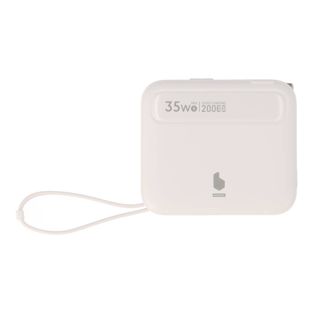 พาวเวอร์แบงค์ Blue Box 20000 mAh built-in Lightning/USB-C PD35W White (EP-P203)(CCC)
