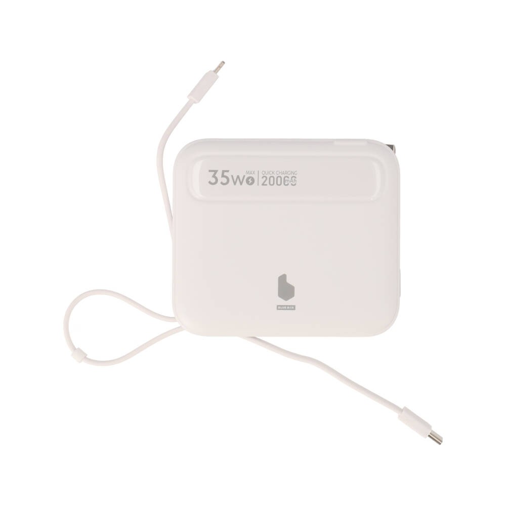พาวเวอร์แบงค์ Blue Box 20000 mAh built-in Lightning/USB-C PD35W White (EP-P203)(CCC)