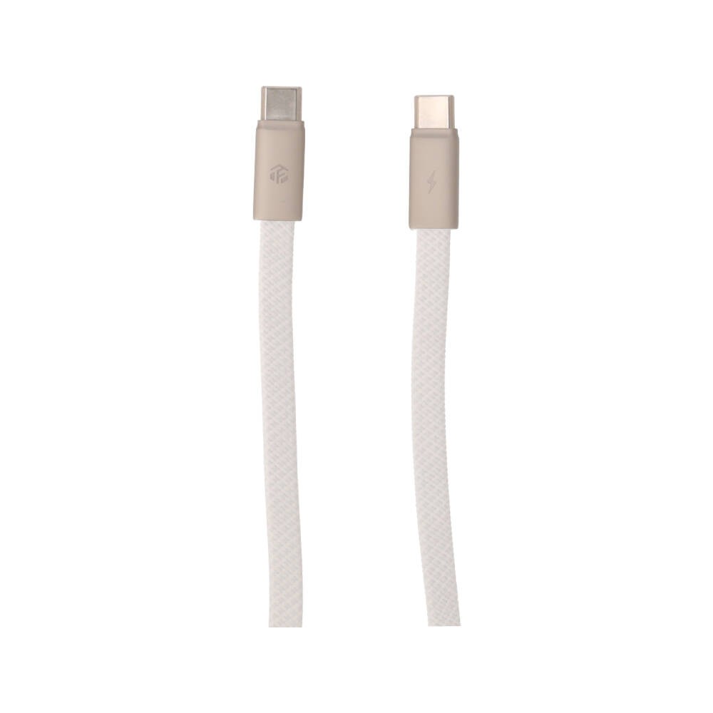 สายชาร์จ TECHPRO USB-C to USB-C 60W 1M. Flex Link White (TP-C08)