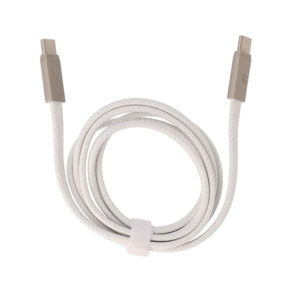 สายชาร์จ TECHPRO USB-C to USB-C 60W 1M. Flex Link White (TP-C08)