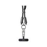 สายคล้องโทรศัพท์ MCDODO 60W 2 in 1 USB-C to USB-C Charging Lanyard 1.2m Black