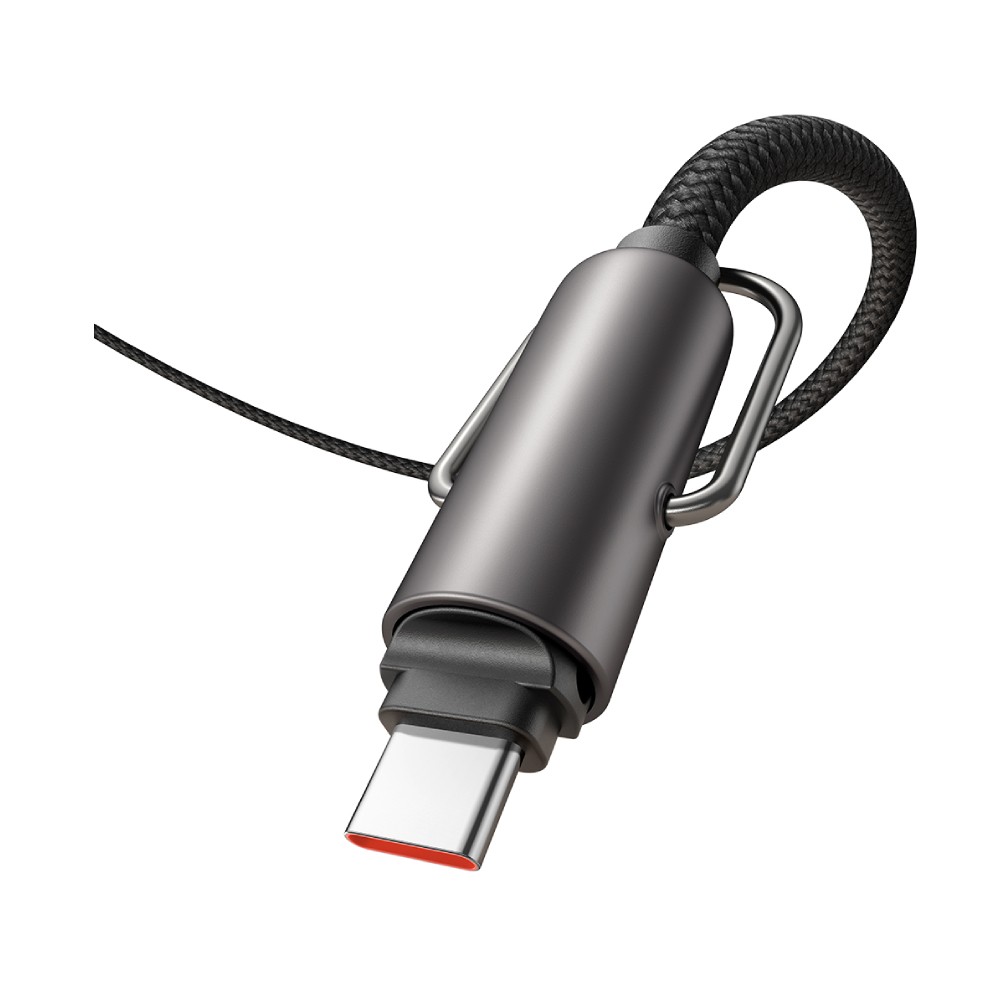 สายคล้องโทรศัพท์ MCDODO 60W 2 in 1 USB-C to USB-C Charging Lanyard 1.2m Black