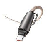 สายคล้องโทรศัพท์ MCDODO 60W 2 in 1 USB-C to USB-C Charging Lanyard 1.2m Khaki