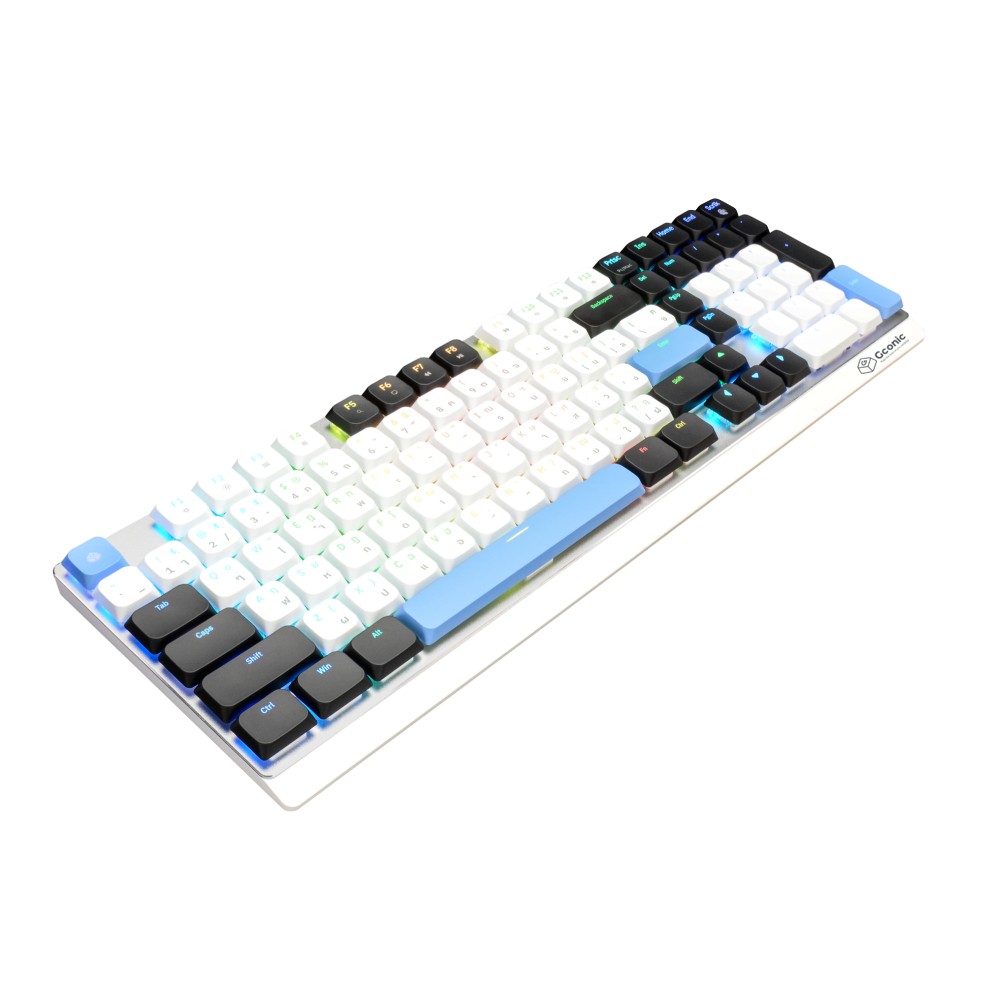 คีย์บอร์ดเกมมิ่ง Gconic A98 Lite Ultra Slim Mechanical (Brown Switch)