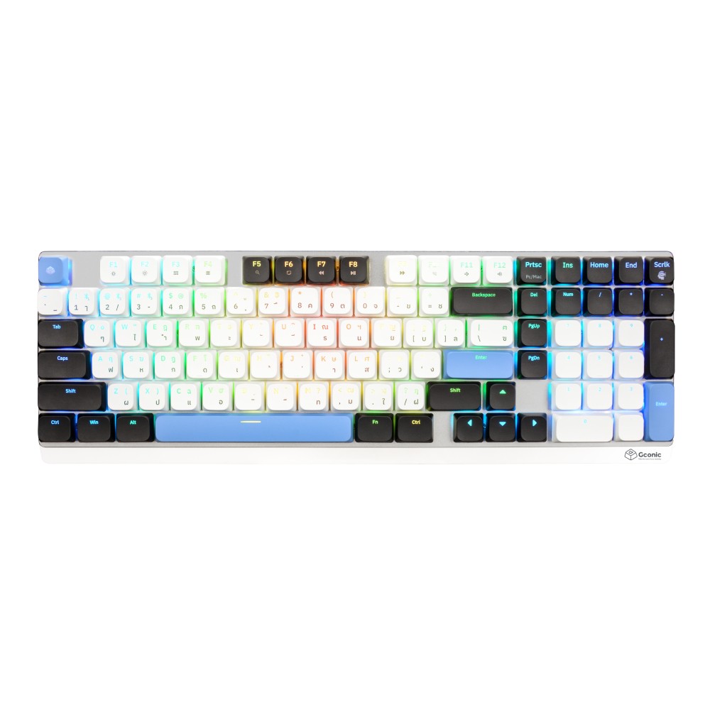 คีย์บอร์ดเกมมิ่ง Gconic A98 Lite Ultra Slim Mechanical (Brown Switch)