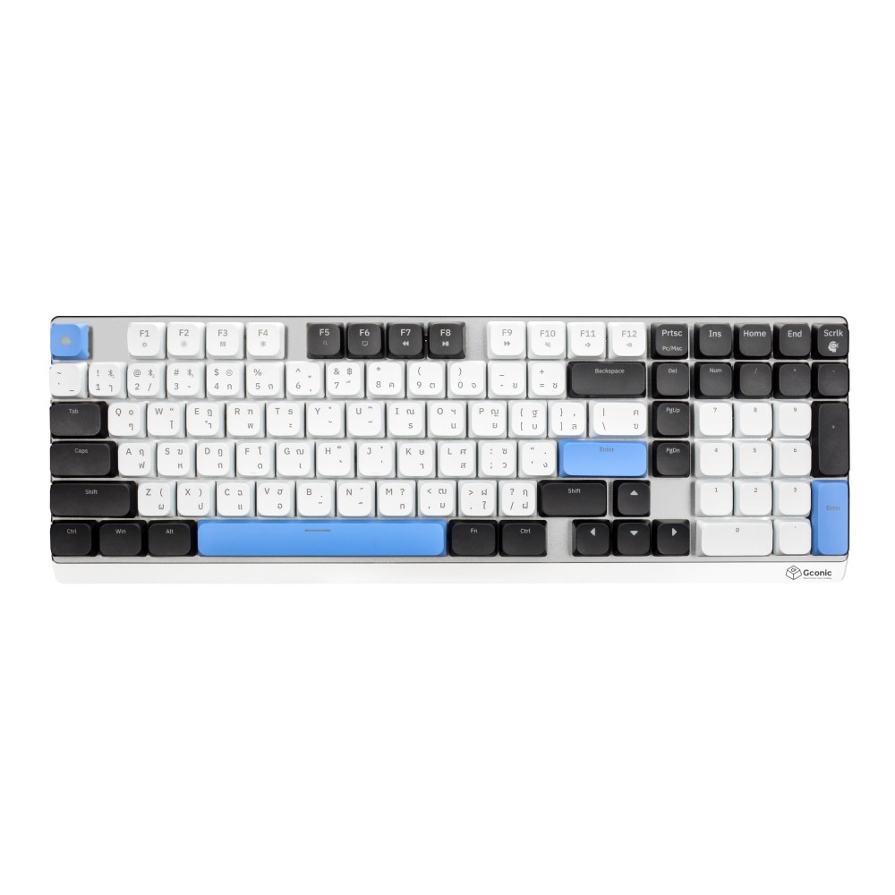 คีย์บอร์ดเกมมิ่ง Gconic A98 Lite Ultra Slim Mechanical (Brown Switch)