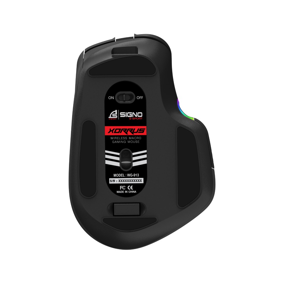 เมาส์เกมมิ่ง Signo Tri-Mode Wireless XORRUS WG-913 Black