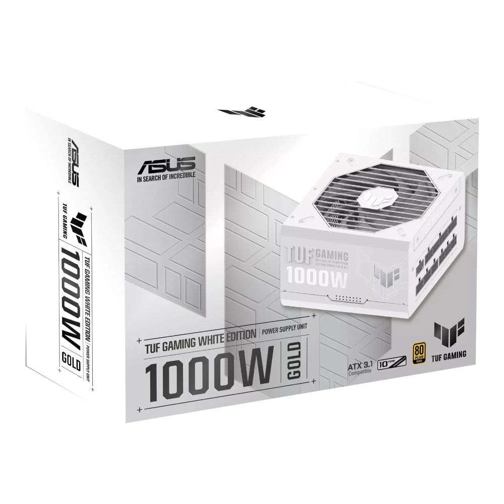 พาวเวอร์ซัพพลาย ASUS TUF Gaming 1000W Gold White Edition
