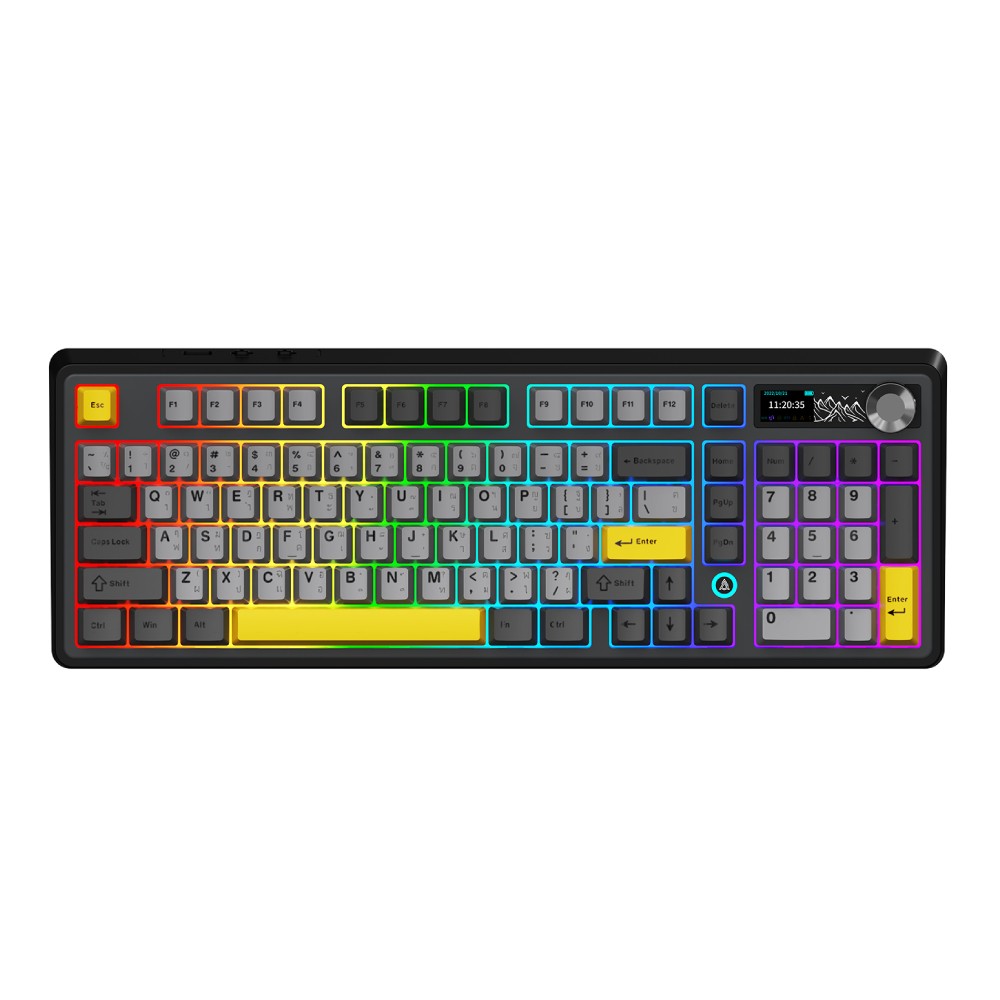 คีย์บอร์ดเกมมิ่ง Ajazz AK980 V2 LCD Starry night Maila Switch