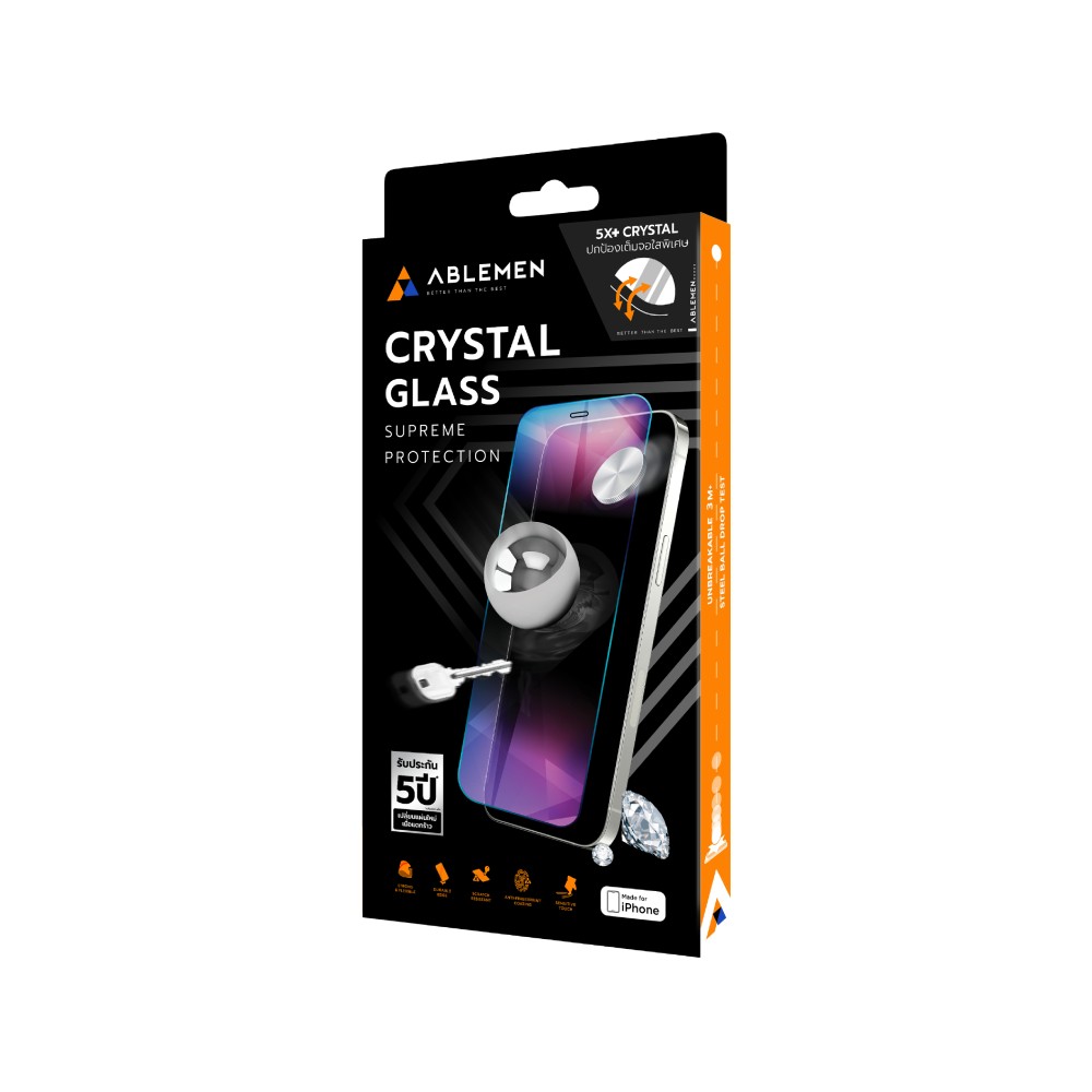 ฟิล์มกันรอย Ablemen iPhone 17 Pro Max Crystal 5XC Full Frame