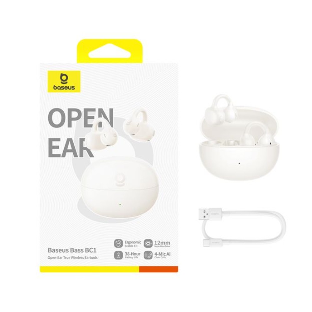 หูฟังไร้สาย Baseus Bass BC1 Stellar White