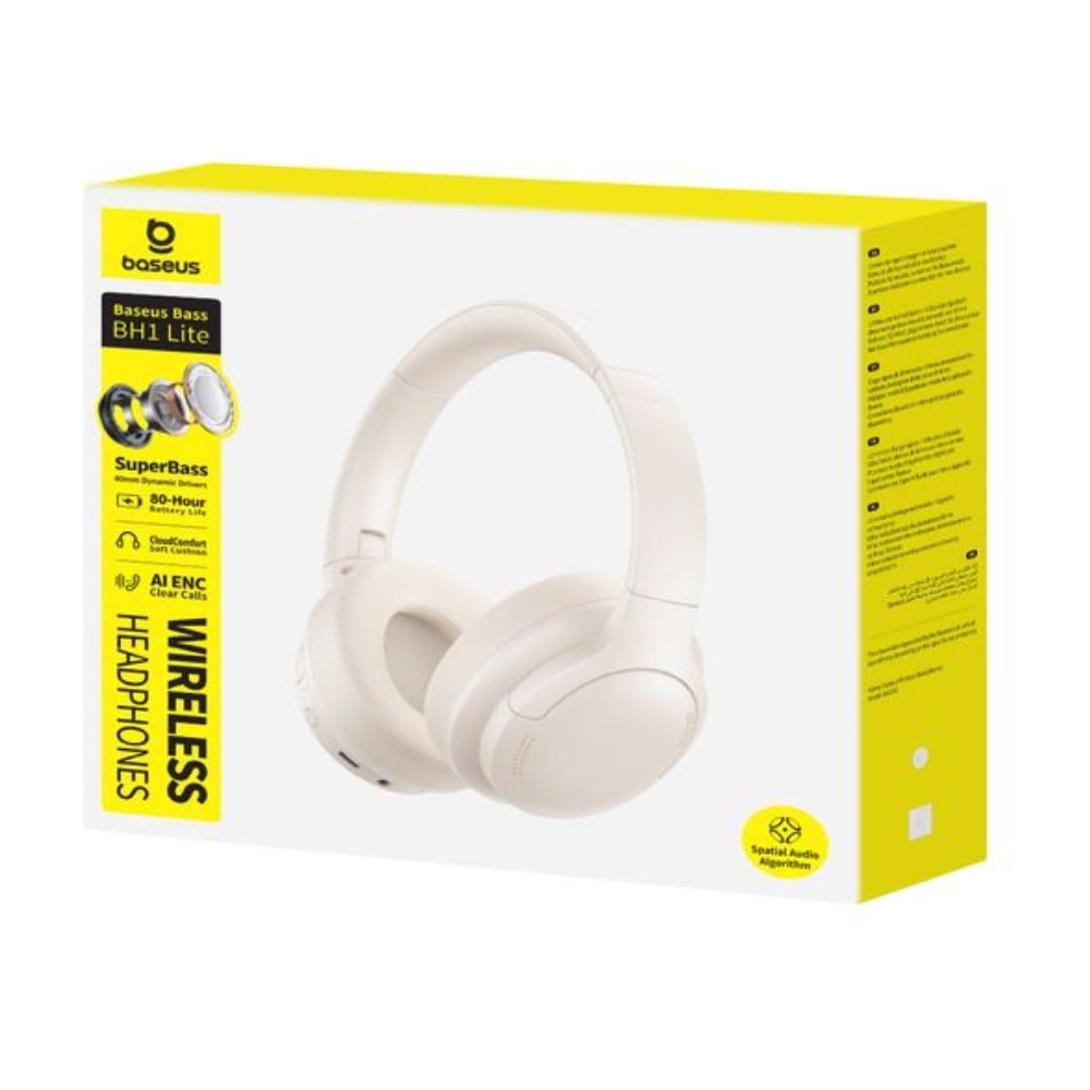 หูฟังไร้สาย Baseus Bass BH1 Lite Starlight Off-White