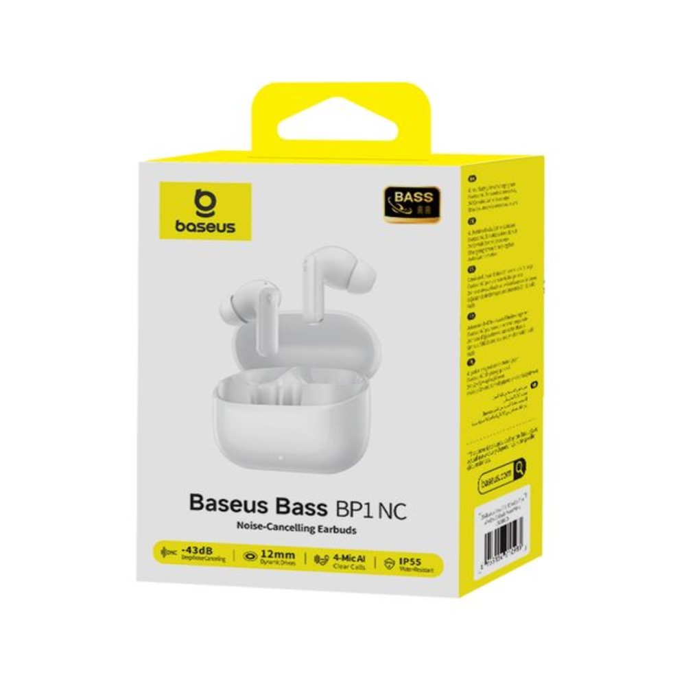 หูฟังไร้สาย Baseus Bass BP1 NC White