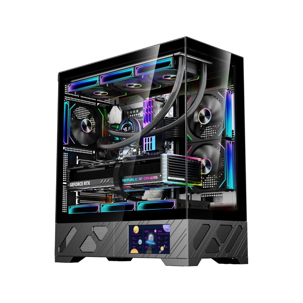 เคสคอมพิวเตอร์ WJCOOLMAN 215 ATX-X Black (WC-CGC-215ATXX-K)