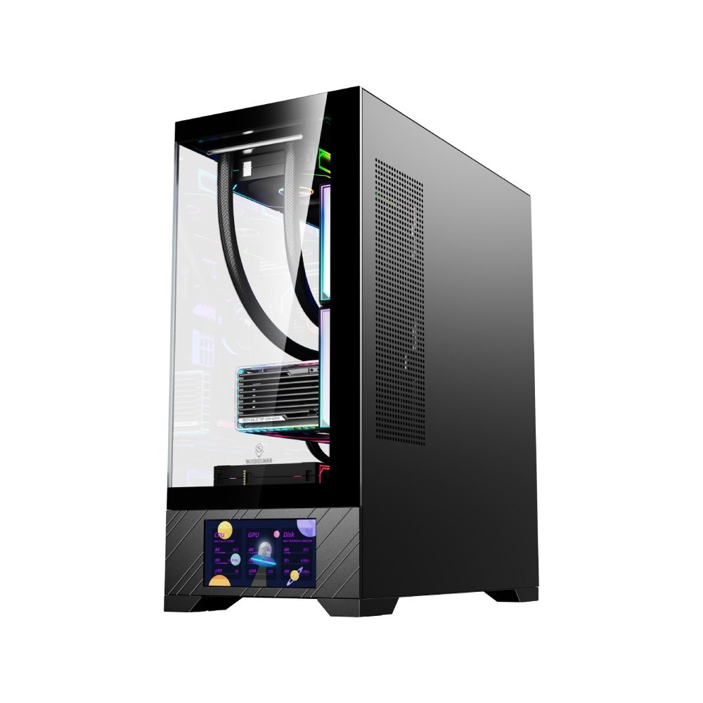 เคสคอมพิวเตอร์ WJCOOLMAN 215 ATX-X Black (WC-CGC-215ATXX-K)