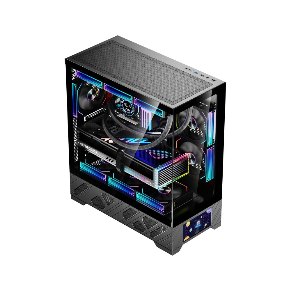 เคสคอมพิวเตอร์ WJCOOLMAN 215 ATX-X Black (WC-CGC-215ATXX-K)
