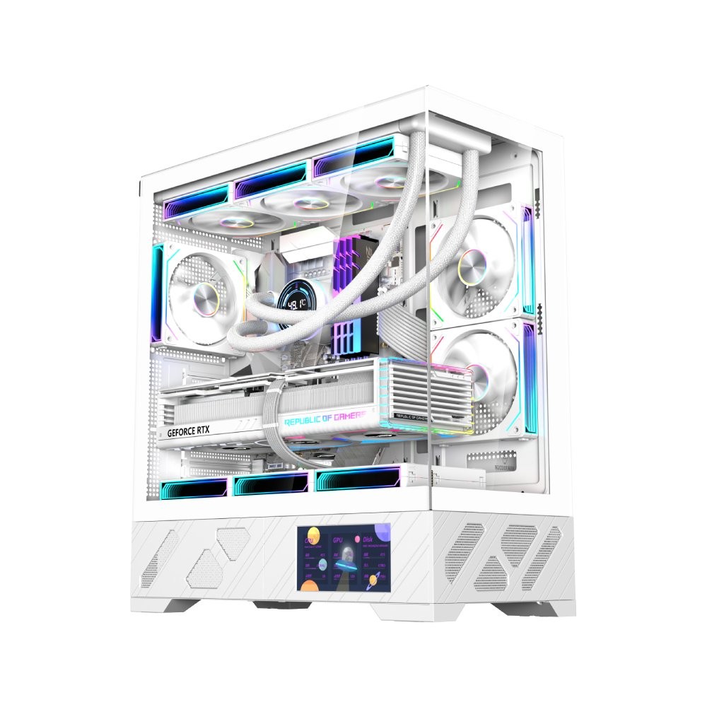 เคสคอมพิวเตอร์ WJCOOLMAN 215 ATX-X White (WC-CGC-215ATXX-W)