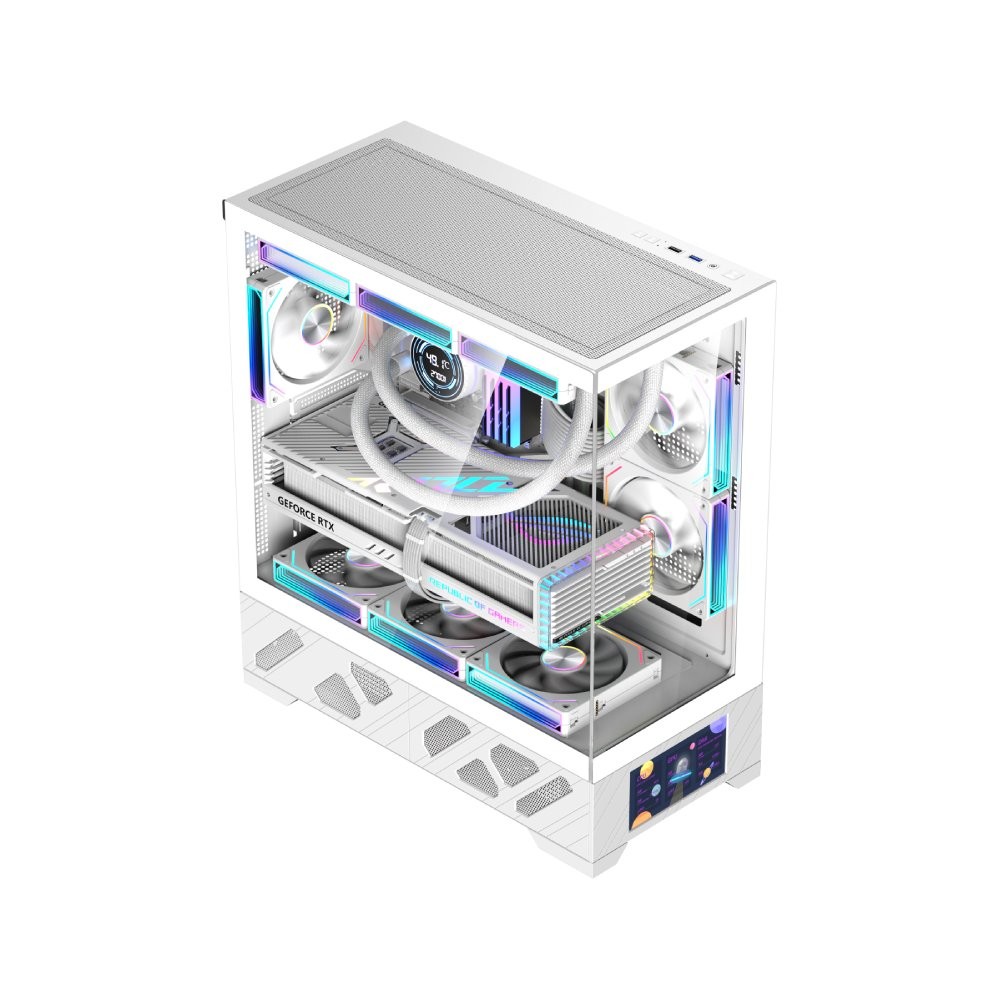 เคสคอมพิวเตอร์ WJCOOLMAN 215 ATX-X White (WC-CGC-215ATXX-W)
