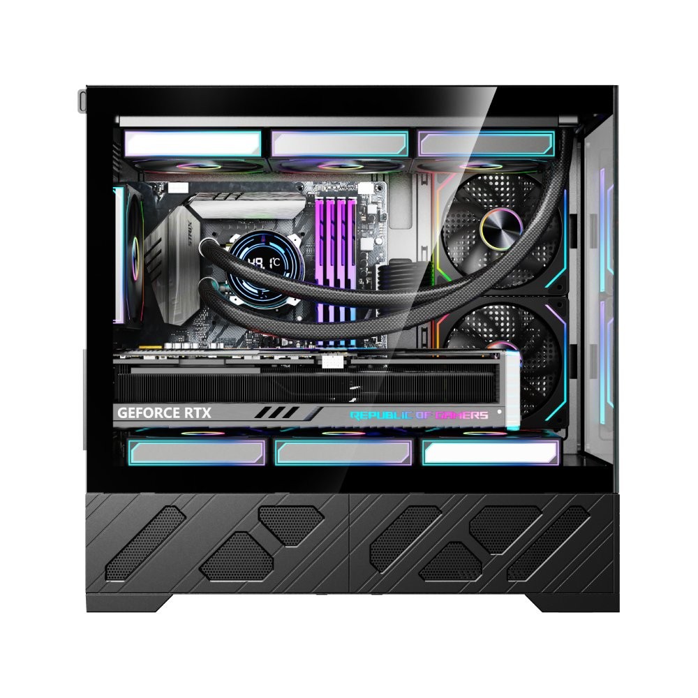 เคสคอมพิวเตอร์ WJCOOLMAN 215 MATX-X Black (WC-CGC-215MATXX-K)