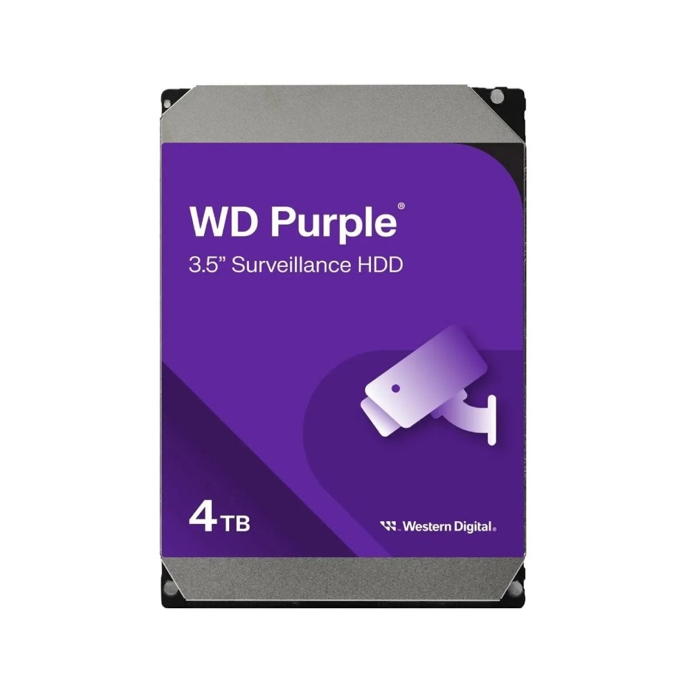 ฮาร์ดดิสก์ WD 4TB Purple 5400rpm HDD for CCTV (WD44PURZ) 3Year