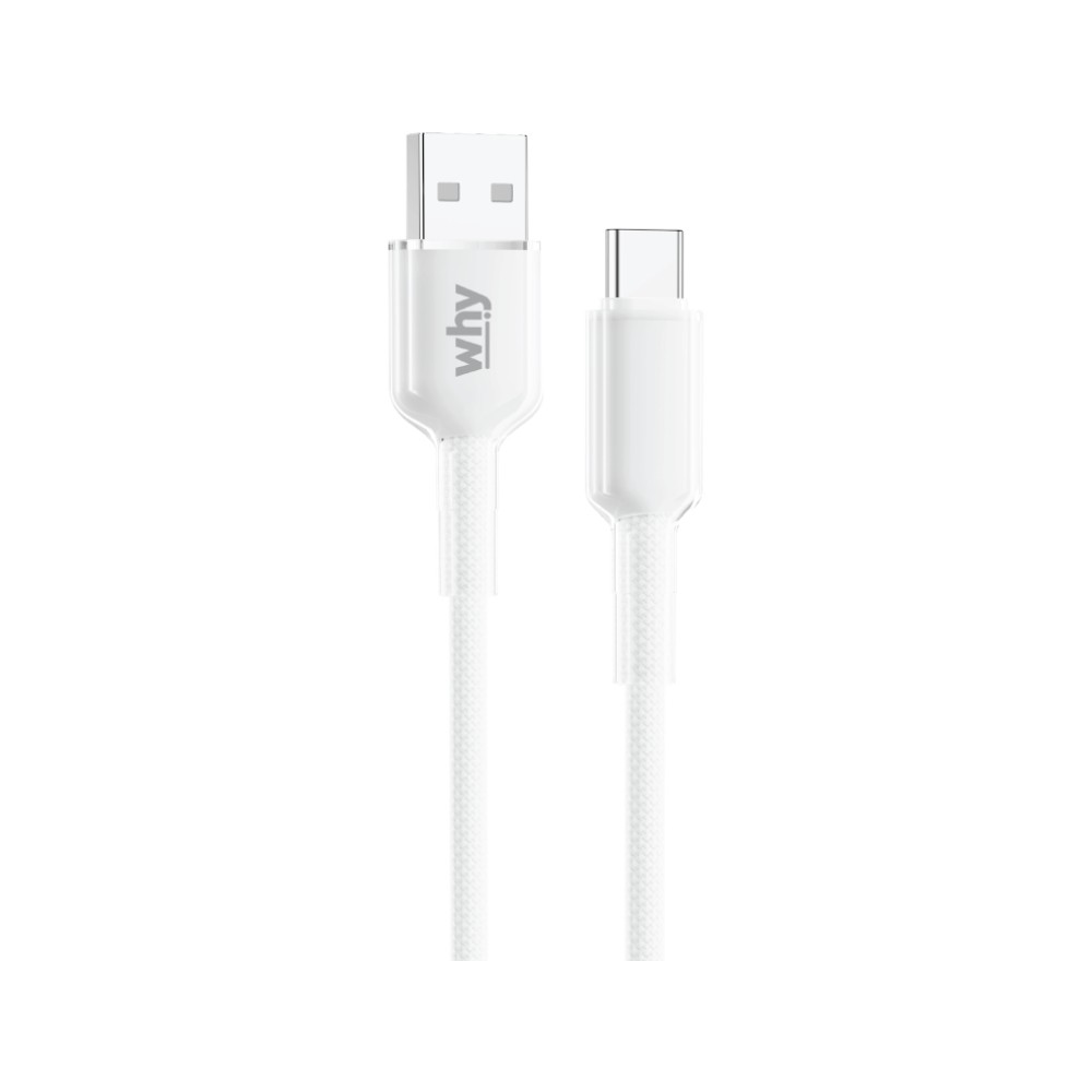 สายชาร์จ WHY USB-A to USB-C 3A Jello 1.5M White (UC-4223C)