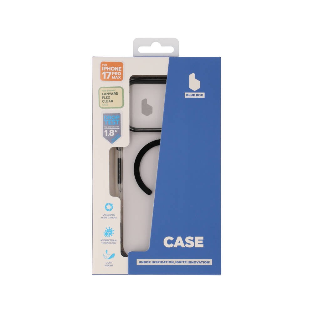 เคส Blue Box iPhone 17 Pro Max LanyardFlex Clear Black