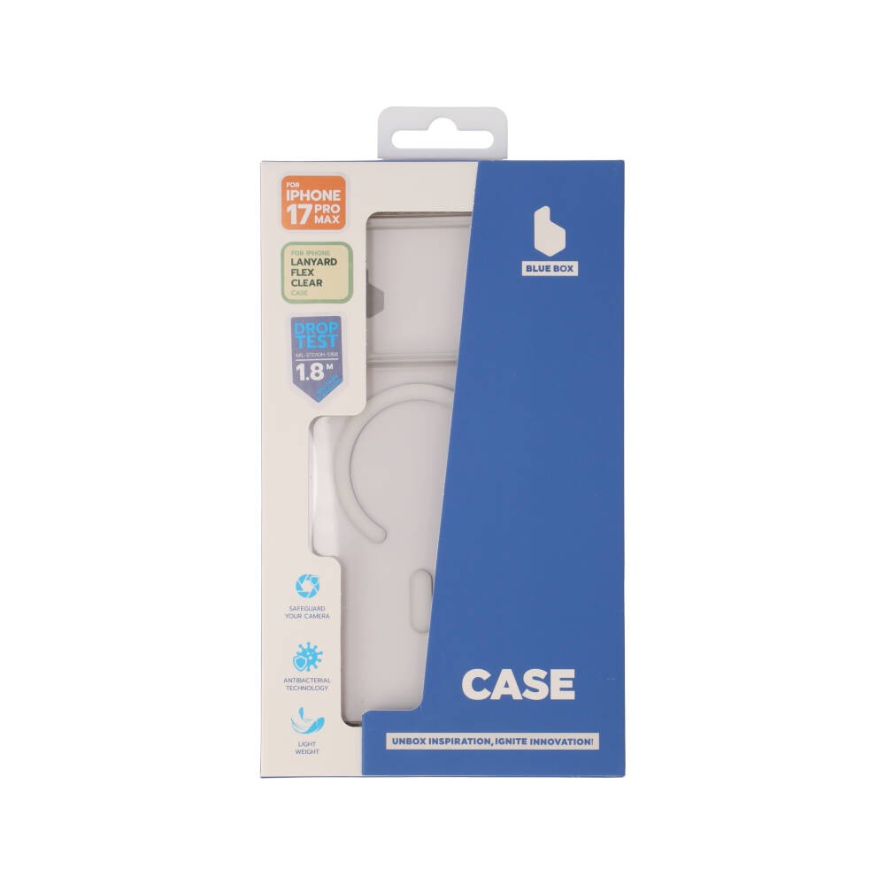 เคส Blue Box iPhone 17 Pro Max LanyardFlex Clear white