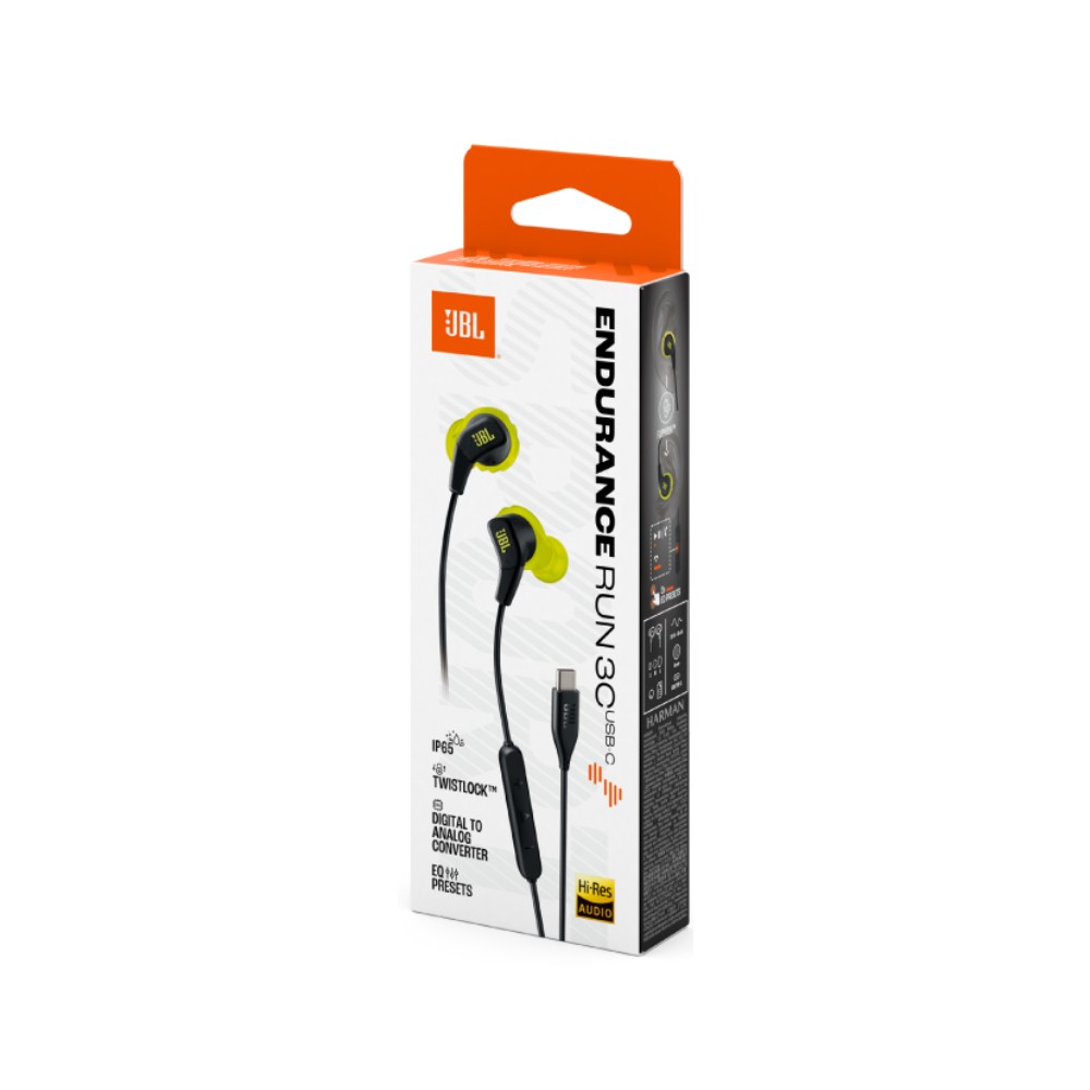 หูฟัง JBL ENDURANCE RUN 3C Black Lime