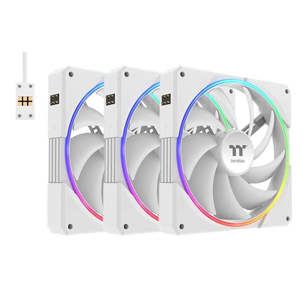 พัดลมคอม THERMALTAKE TS140 EX RGB White (CL-F209-PL14SW-A) 3-Fan Pack