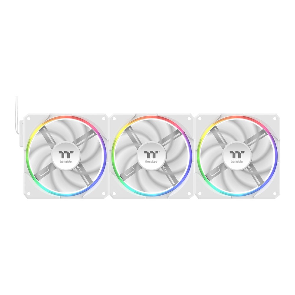 พัดลมคอม THERMALTAKE TS140 EX RGB White (CL-F209-PL14SW-A) 3-Fan Pack