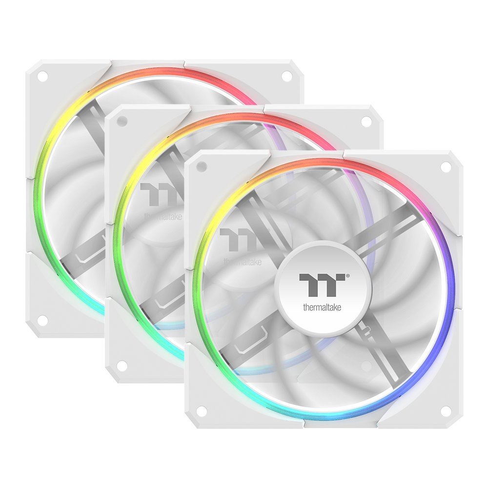 พัดลมคอม THERMALTAKE TS140 EX RGB White (CL-F209-PL14SW-A) 3-Fan Pack