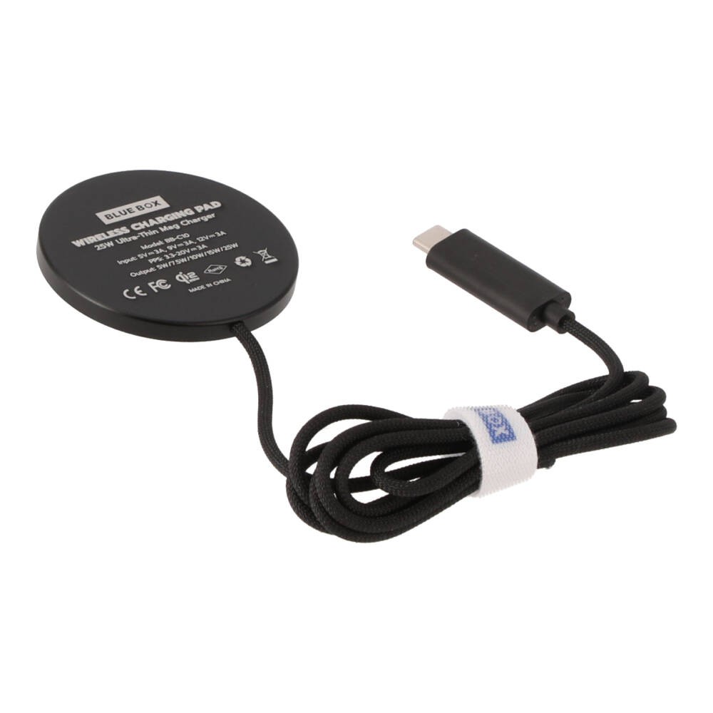 สายชาร์จ Blue Box Magnetic Wireless Charging 25W (Qi2.2) Black (BB-C10)