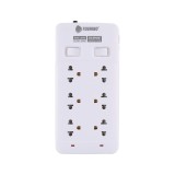 ปลั๊กไฟ Toshino Plug 6 Way 2 Switch 3M. (SOD-63)