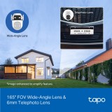 กล้องวงจรปิด TP-Link Tapo C545D Outdoor Dual Lens Pan/Tilt Security Camera 6 MP (3MP+3MP)