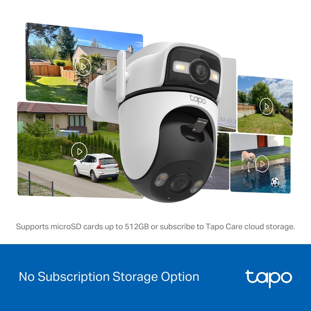 กล้องวงจรปิด TP-Link Tapo C545D Outdoor Dual Lens Pan/Tilt Security Camera 6 MP (3MP+3MP)